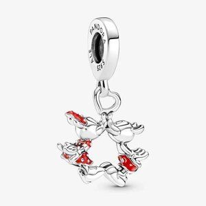 Pandora Disney Mickey Mouse & Minnie Mouse Kissing Dangle Charm